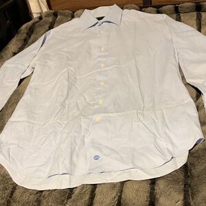 #380 David Donahue Light  Blue Men's Shirt